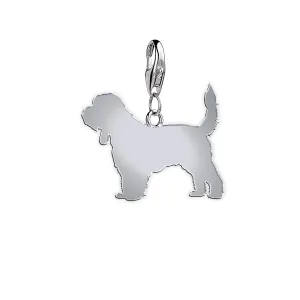 Grand Basset Griffon Vendéen Silhouette Silver Charm