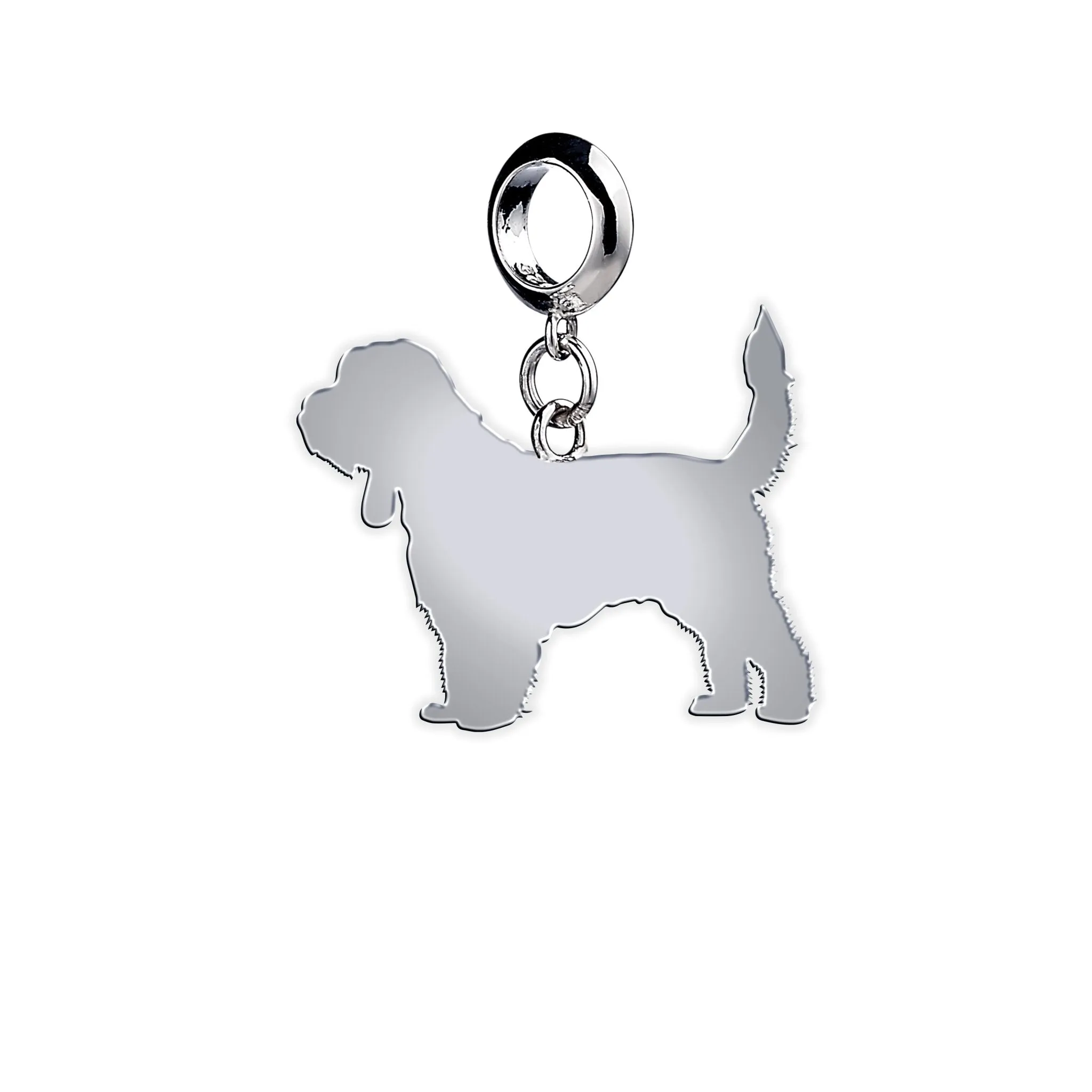 Grand Basset Griffon Vendéen Silhouette Silver Charm