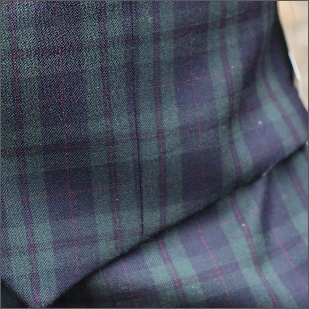 Green Tartan Check Waistcoat