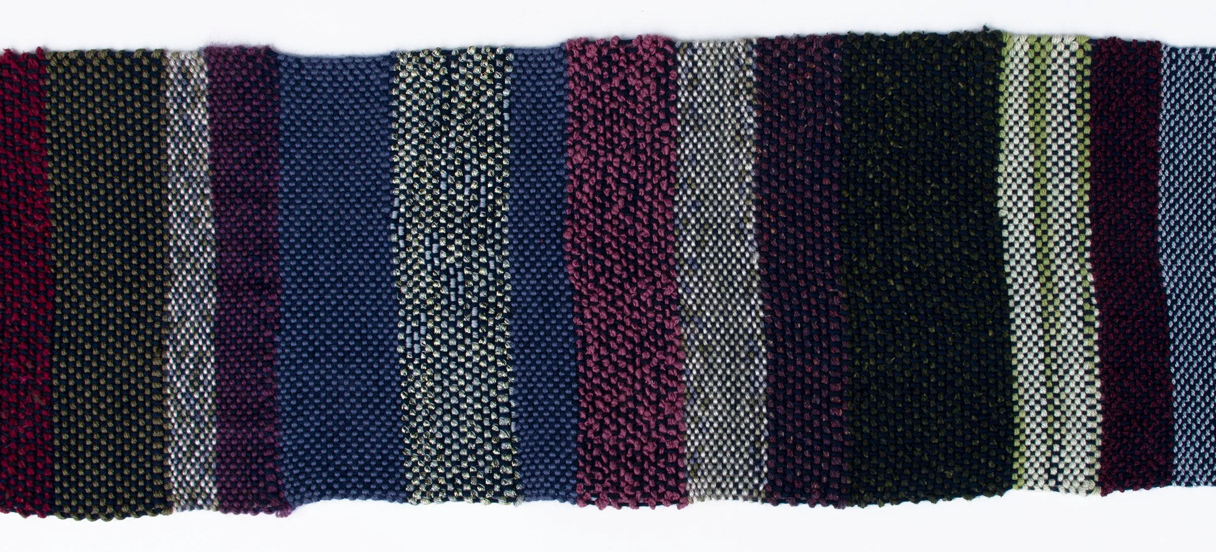 Handwoven Scarf, "Forest," 6.5" x 62"