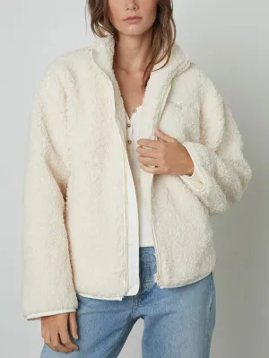 HARLEIGH Sherpa Jacket in Ecru