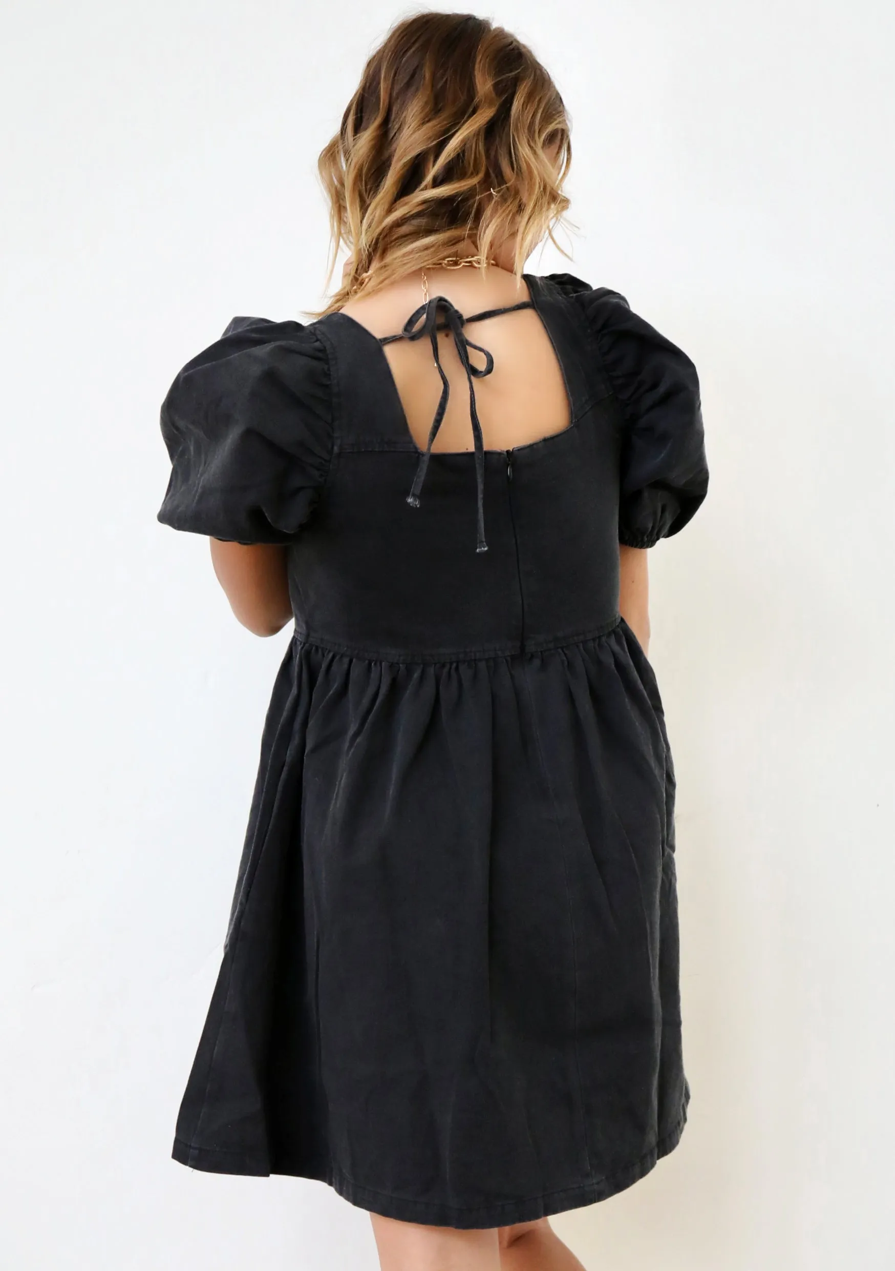 Hazel Babydoll Dress In Black