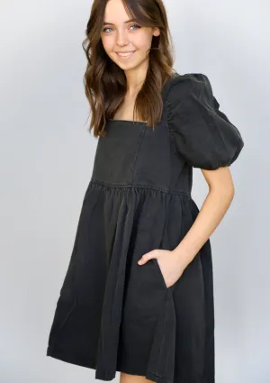 Hazel Babydoll Dress In Black