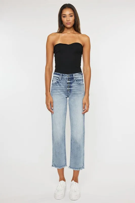 High Rise Straight Fit Jeans