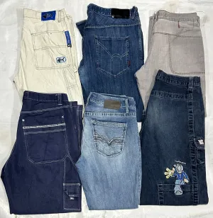 Hip-hop jeans (Southpole, Shack, Fishbone, Rednum, BKE, Comodor, Billabong, AKDMKS, Ramp Roper, Mjeans, Red Ape, Rip Curl, Intense, Sevenoneseven, CSV UNLTD, Averix, Sean John, Enyce, Rocawear, Silver Jeans, Le Jean de, Paco) 30 piece