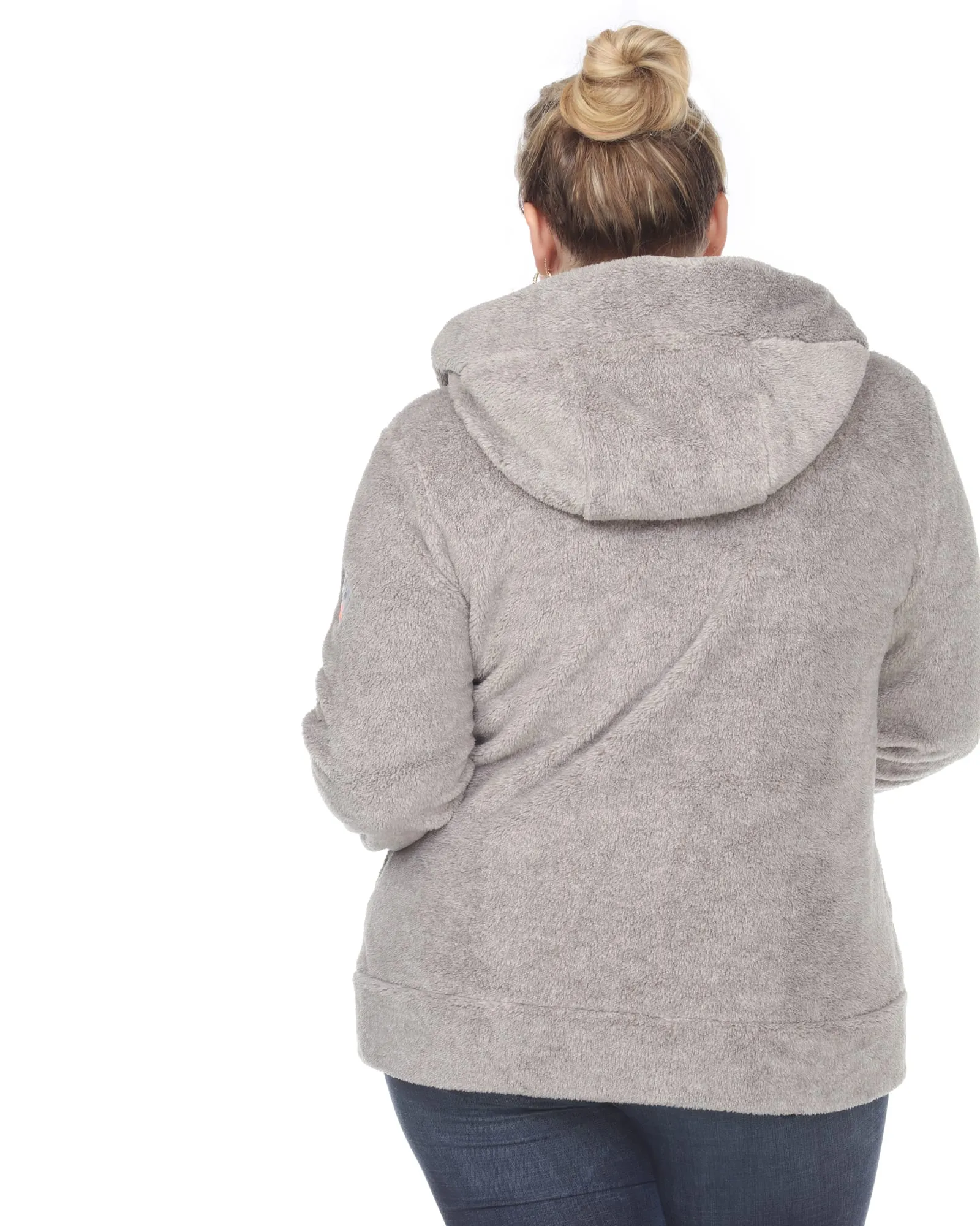 Hooded Sherpa Jacket | Grey