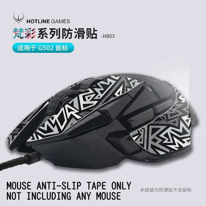 Hotline games Anti Slip Mouse Grip Tape Sticker for Logitech Go Pro Wireless X V1 V2 GPW G304 G403 G903 G900 G102 G603 G703