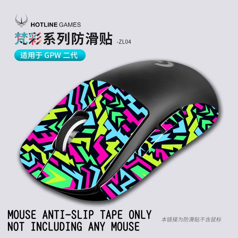 Hotline games Anti Slip Mouse Grip Tape Sticker for Logitech Go Pro Wireless X V1 V2 GPW G304 G403 G903 G900 G102 G603 G703