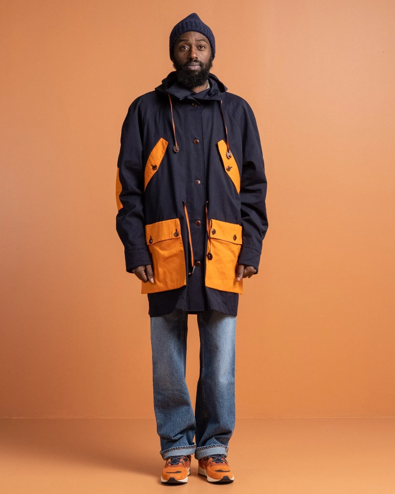 Indigofera x Second Sunrise Storm Jacket Navy/Orange