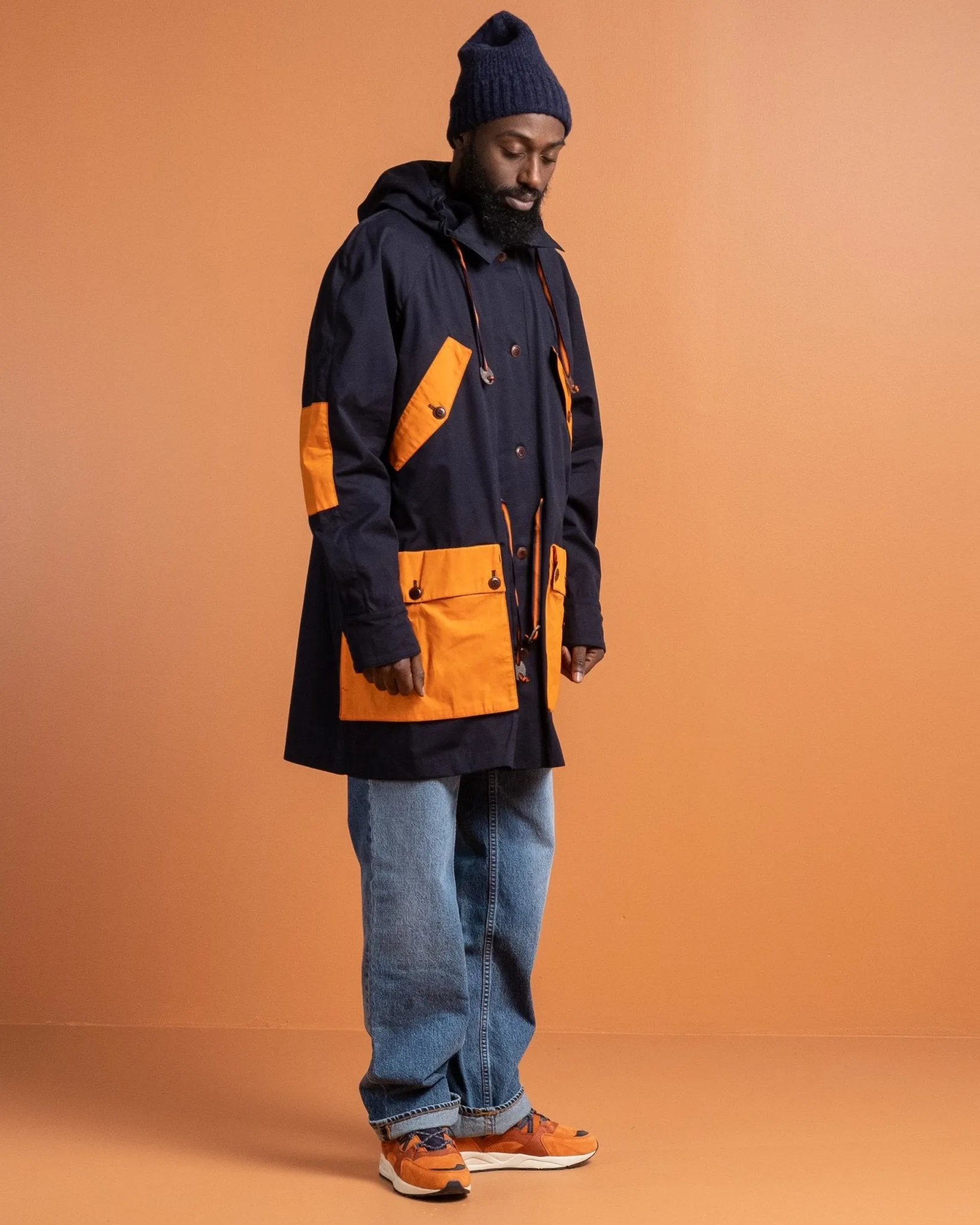 Indigofera x Second Sunrise Storm Jacket Navy/Orange