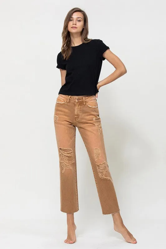 Irene High-RIse Straight Crop Jeans