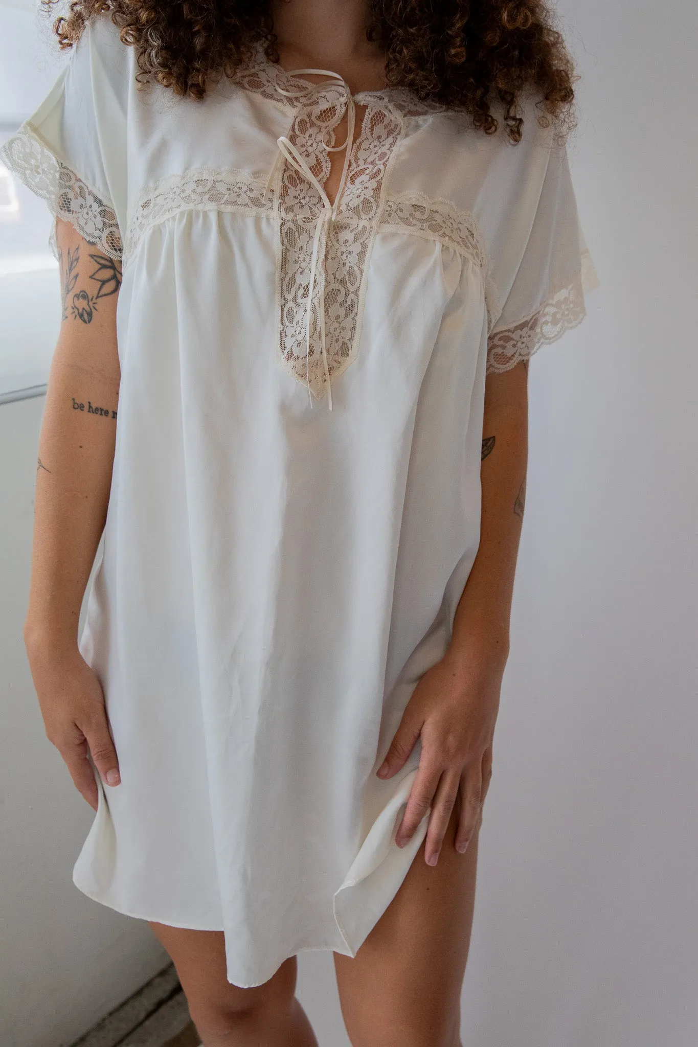 Ivory Ilise Lace Slip Dress