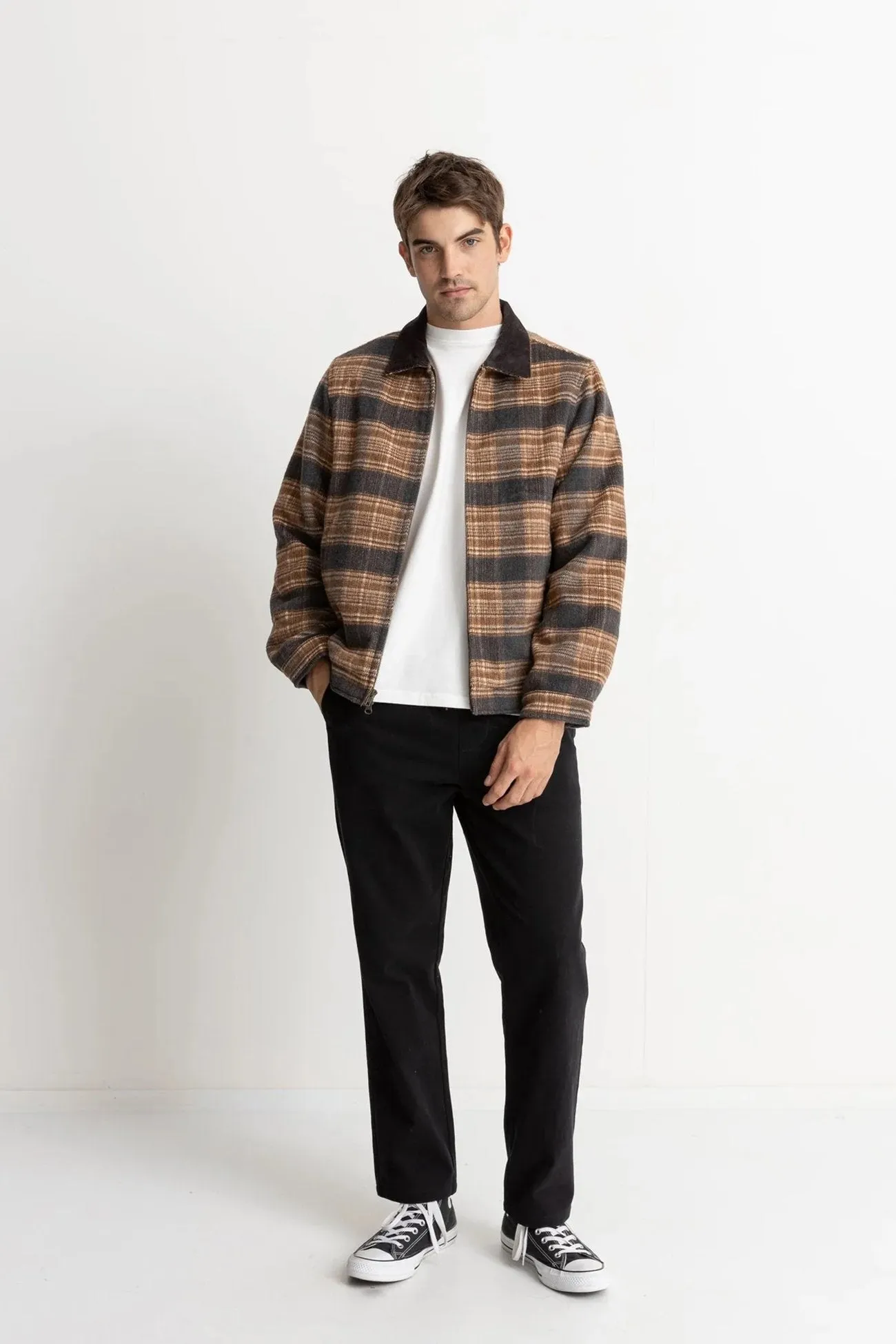 James Check Jacket Charcoal