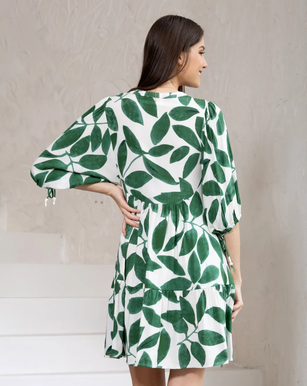 Jayla Dress - Green Leaf