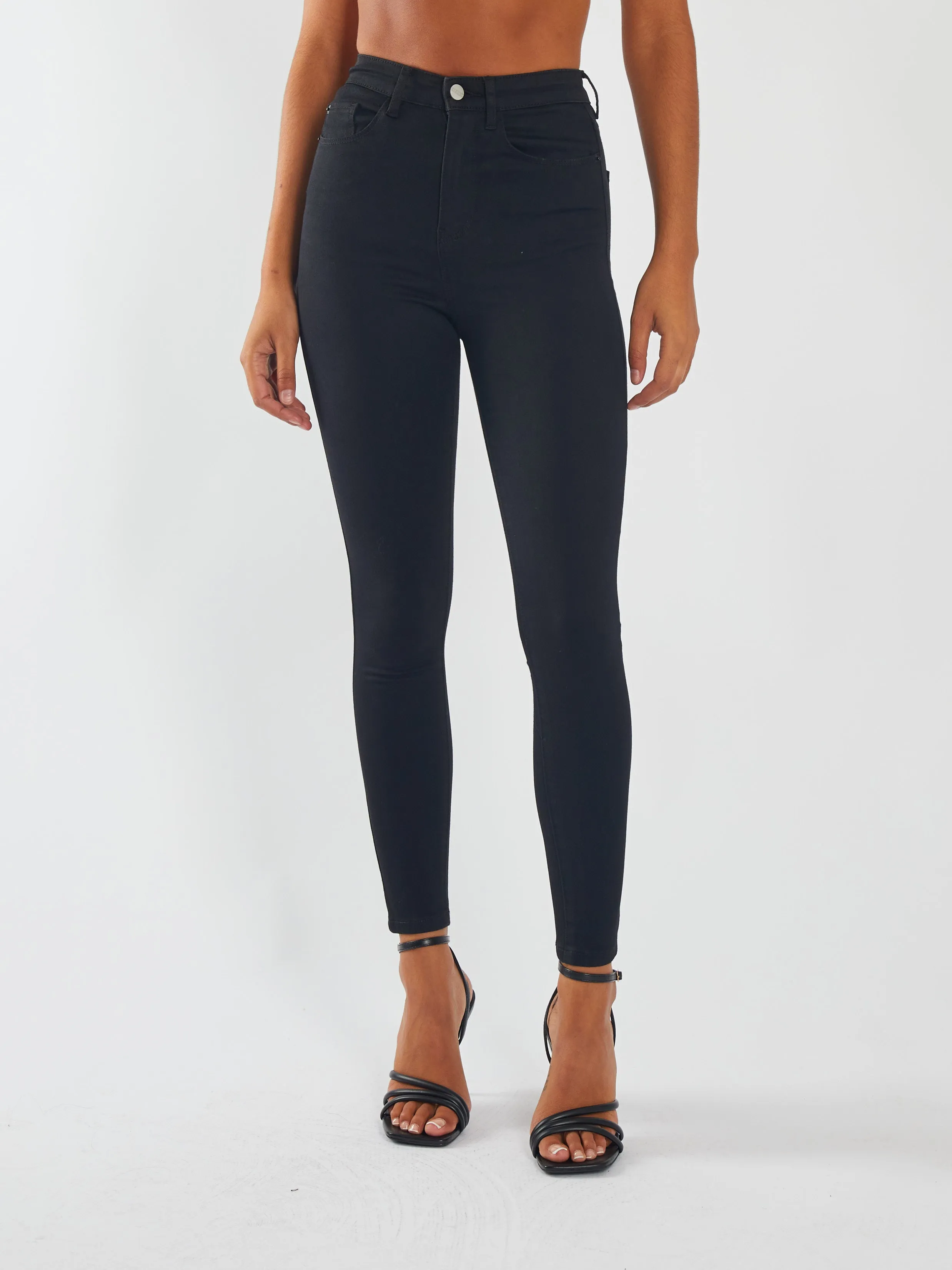 Jessica High Rise Skinny Black