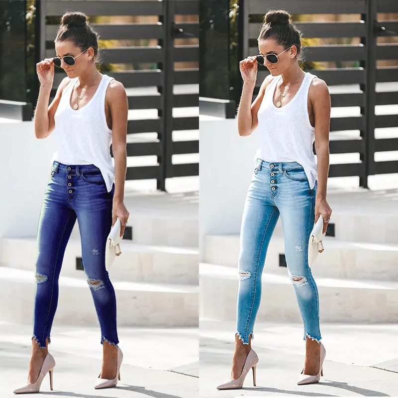 Julia Fashion - Ripped Tassel Elegant Sexy Jeans