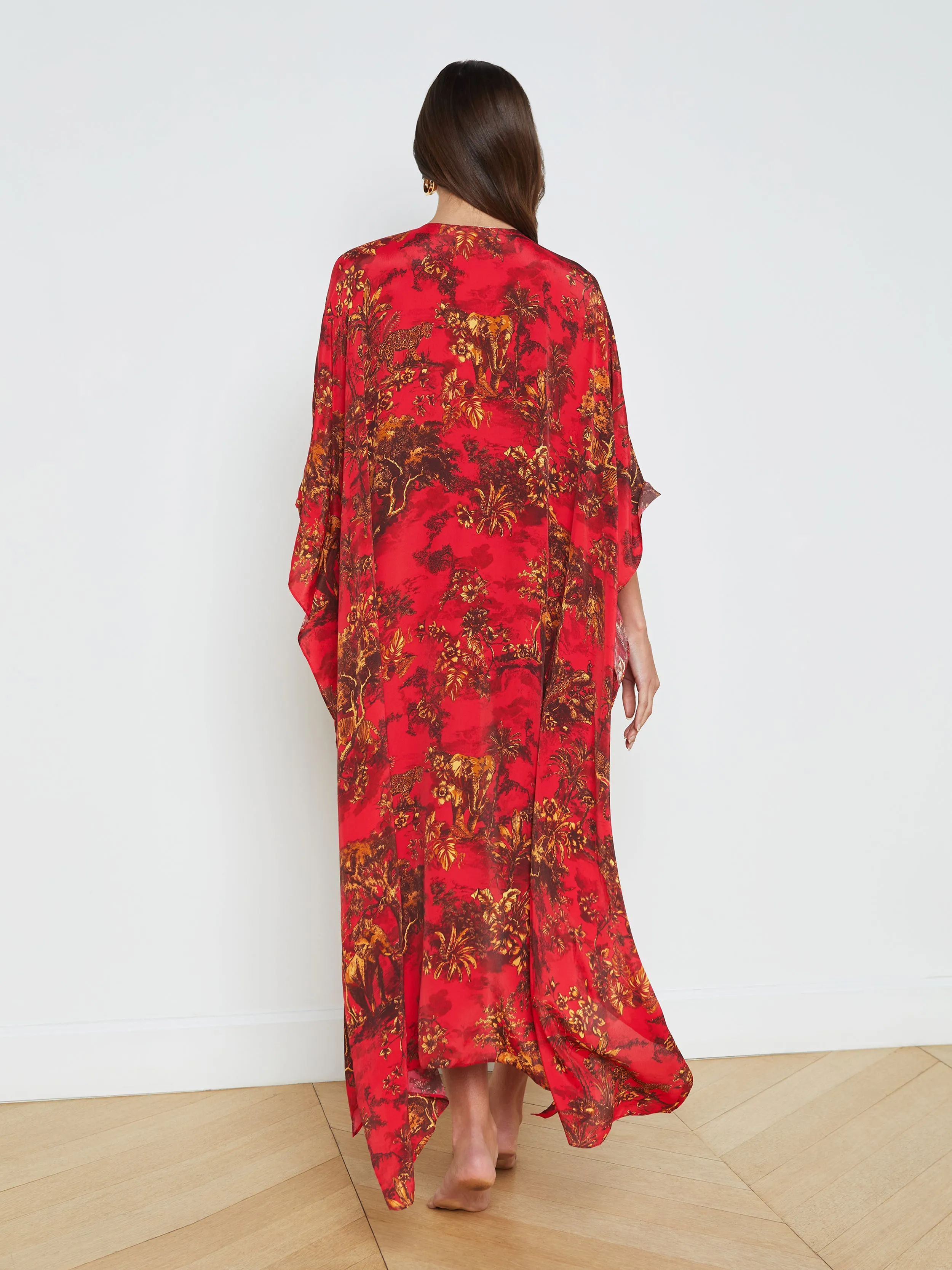 Kara Silk-Blend Kimono Cover-Up