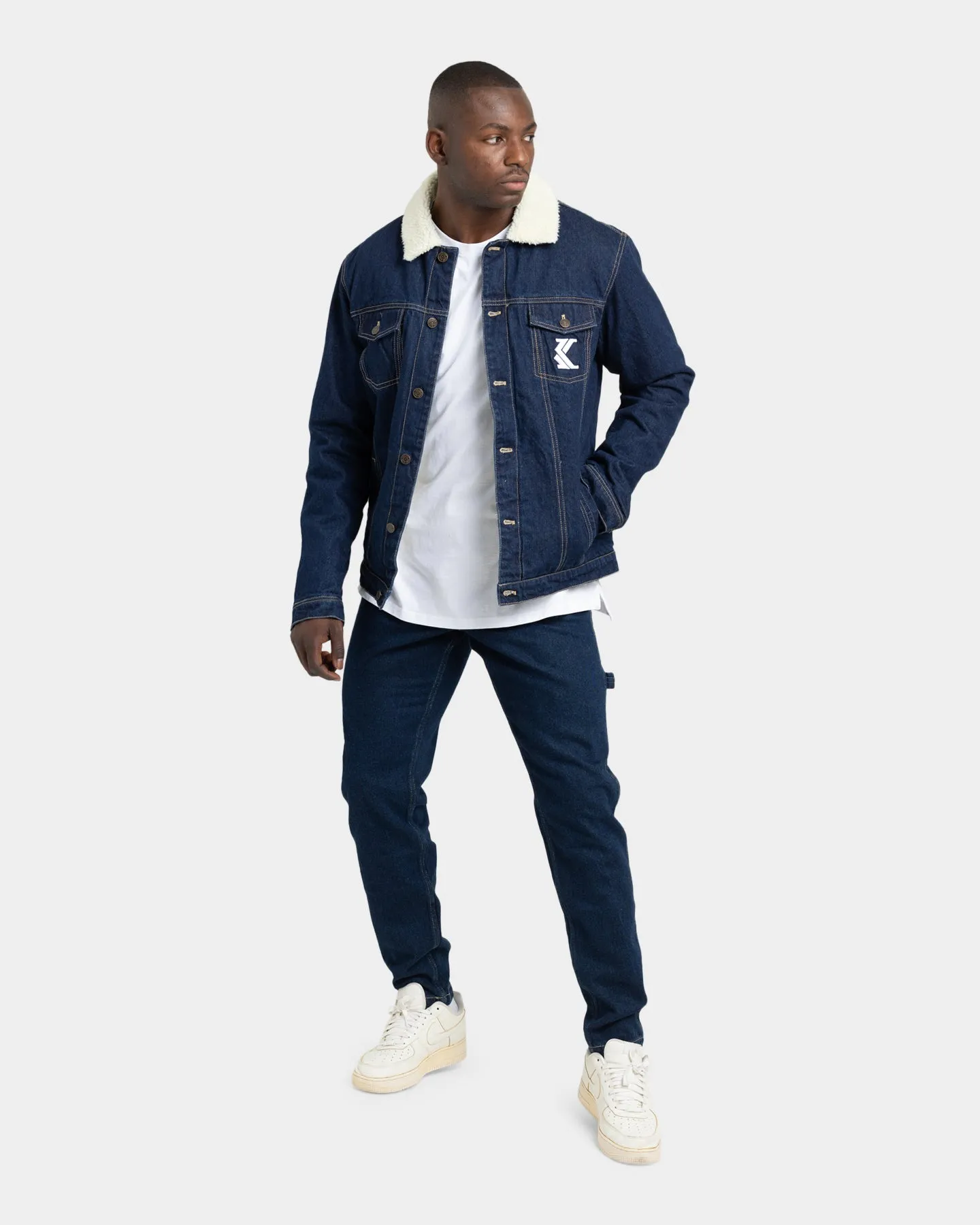 Karl Kani Retro Rinsed Denim Jacket Dark Blue