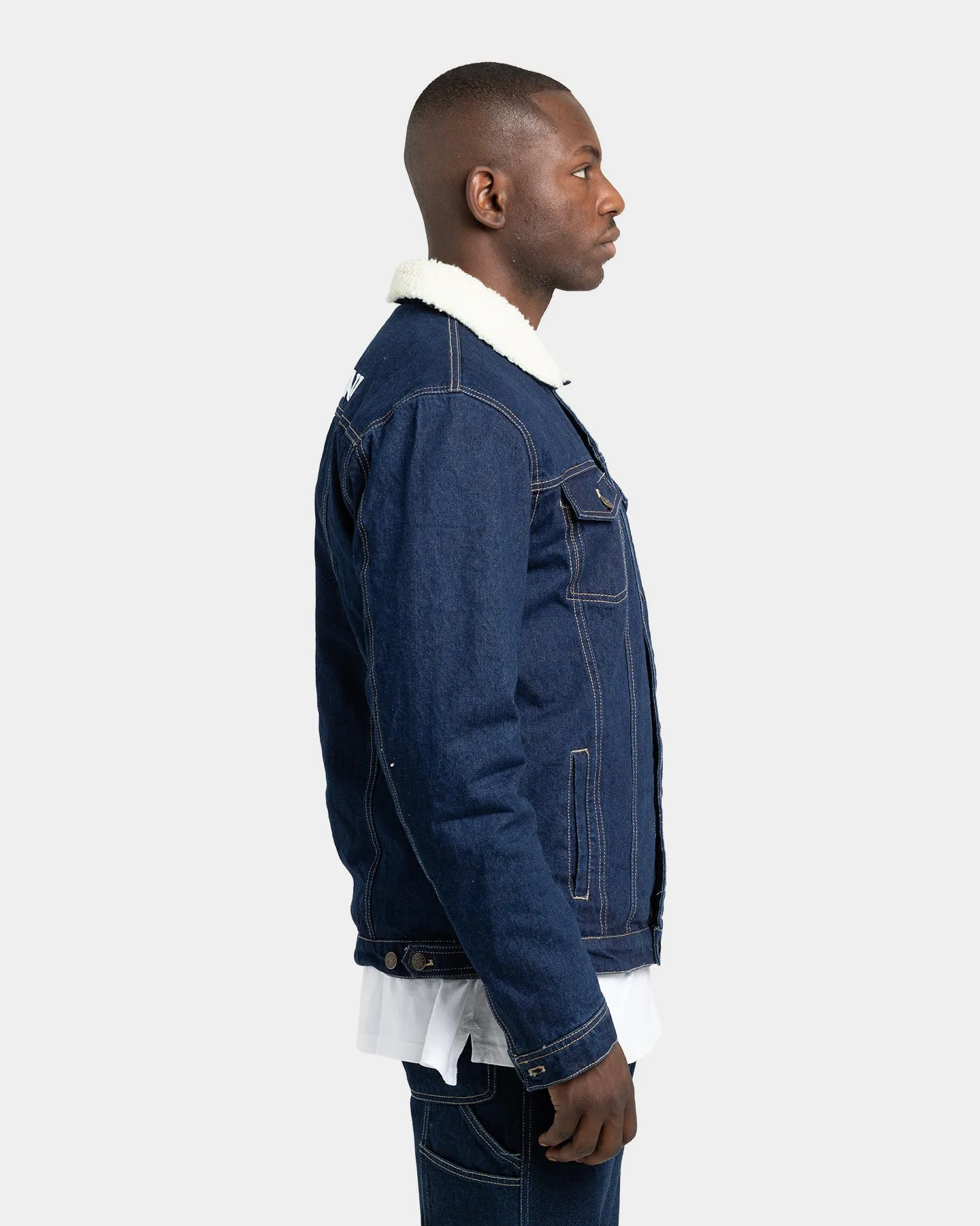 Karl Kani Retro Rinsed Denim Jacket Dark Blue