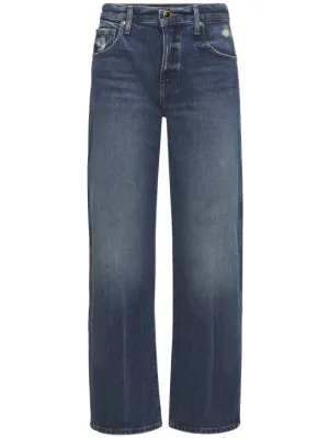 Khaite   Kerrie mid rise straight cotton jeans 