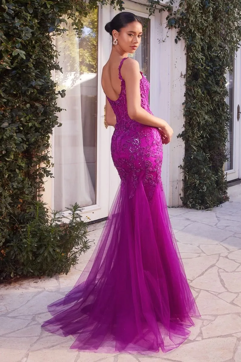 LACE & TULLE MERMAID GOWN CDA1231