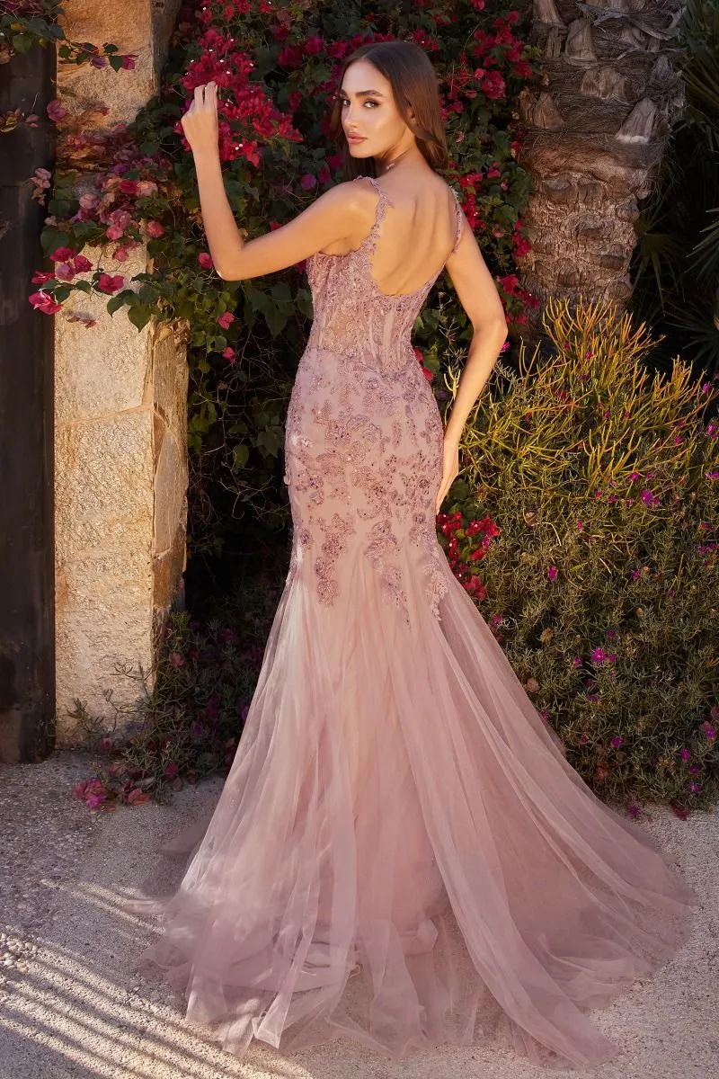 LACE & TULLE MERMAID GOWN CDA1231