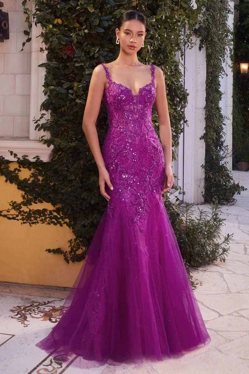 LACE & TULLE MERMAID GOWN CDA1231