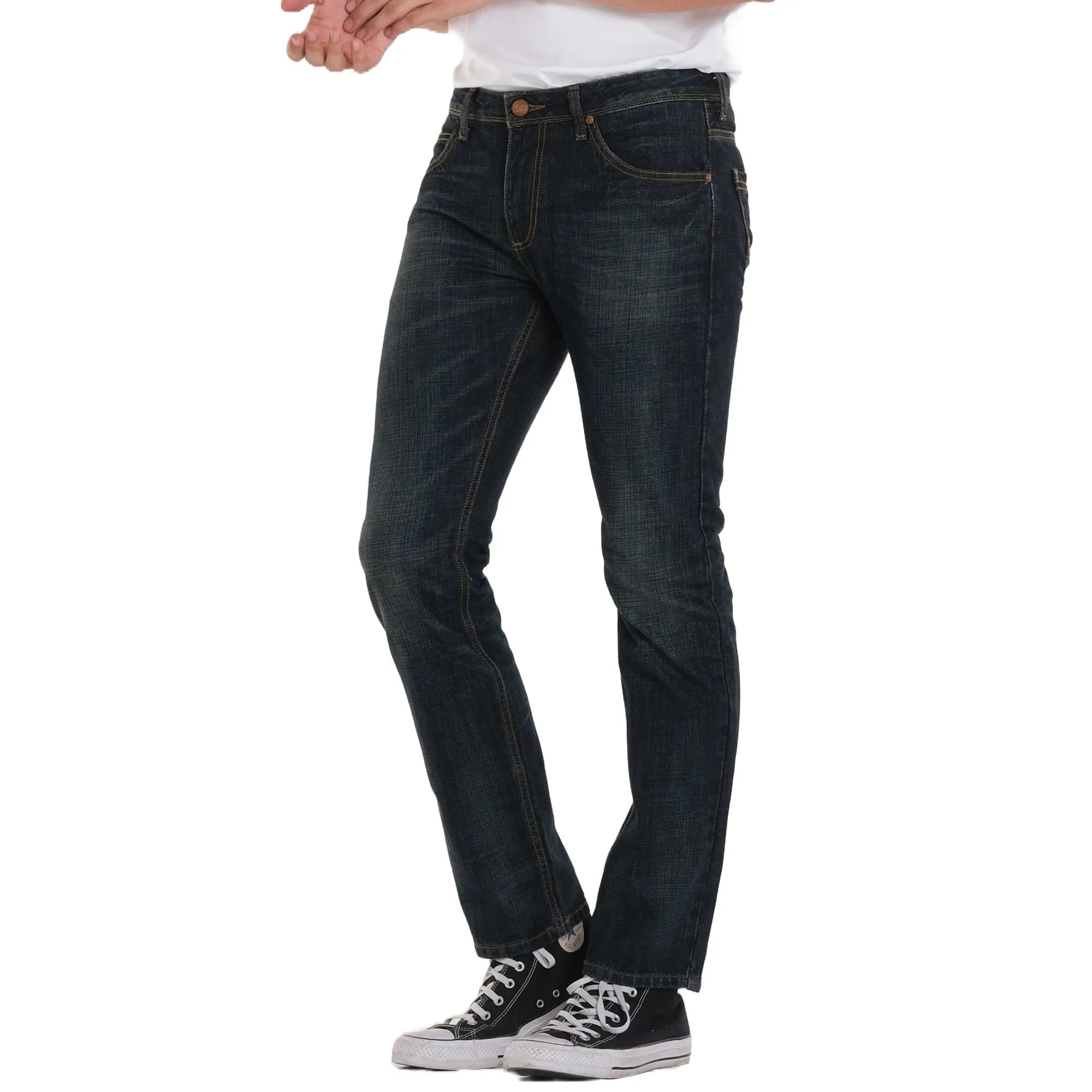 LEE LO-SLIM DENIM JEANS FOR MEN - VINTAGE WORN