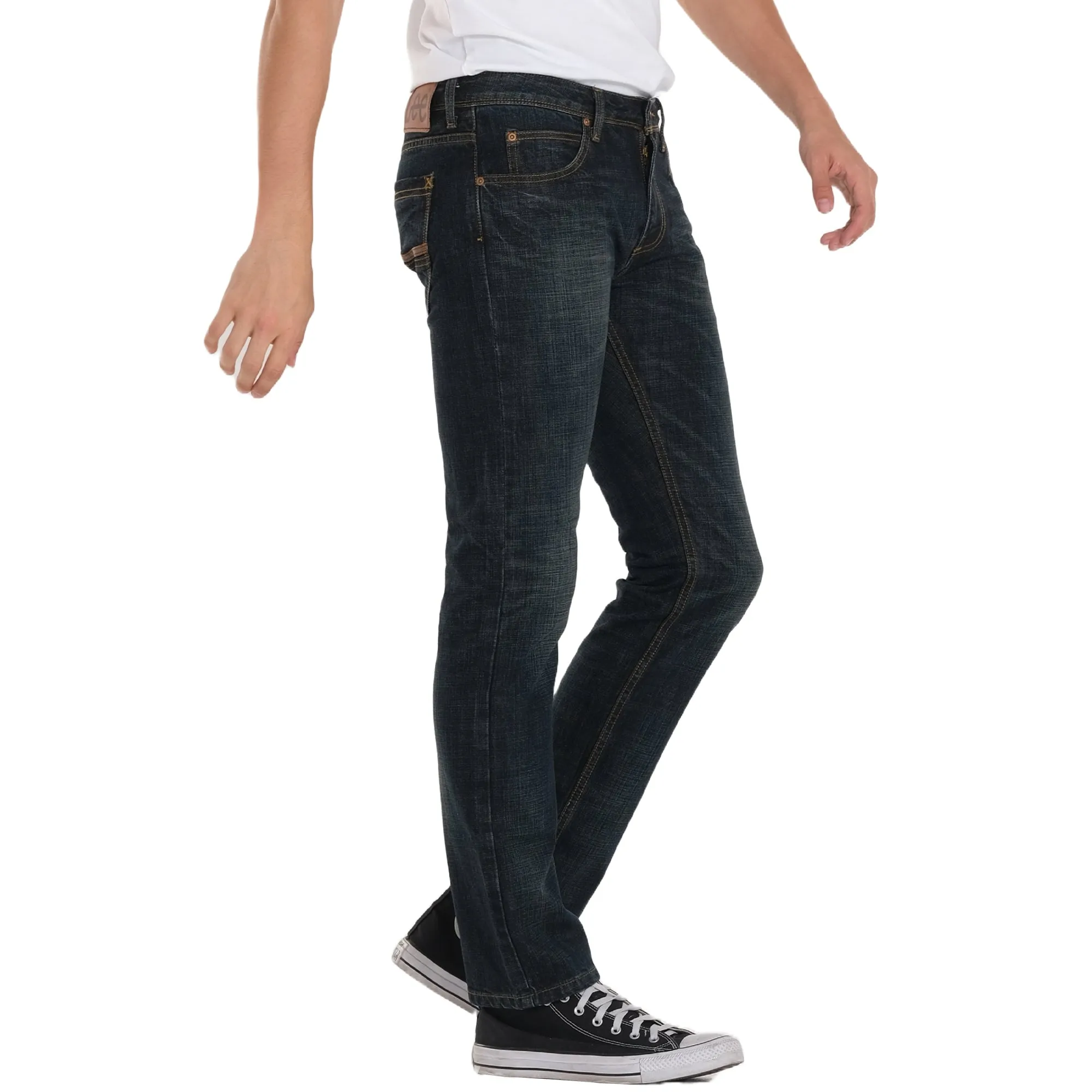 LEE LO-SLIM DENIM JEANS FOR MEN - VINTAGE WORN