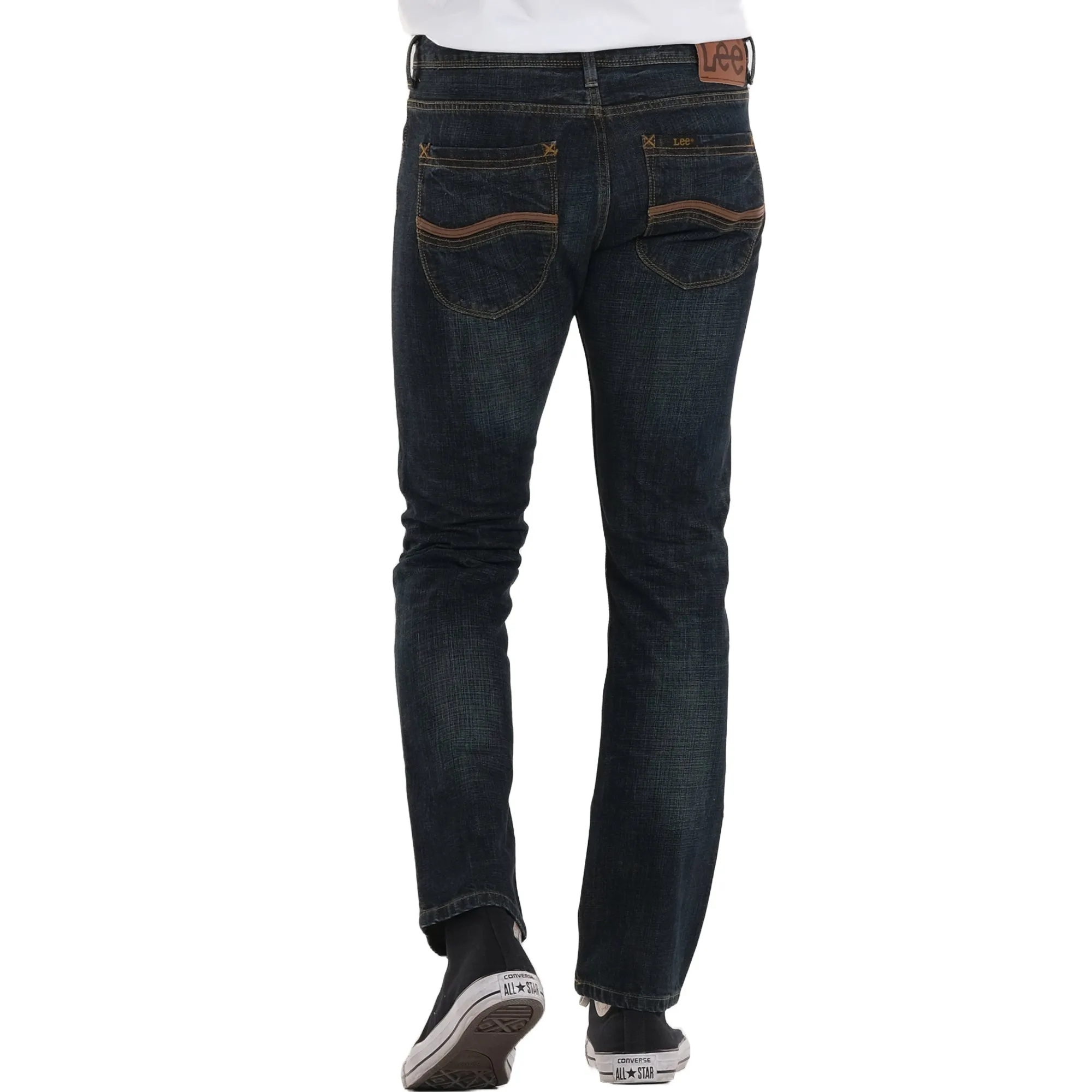 LEE LO-SLIM DENIM JEANS FOR MEN - VINTAGE WORN