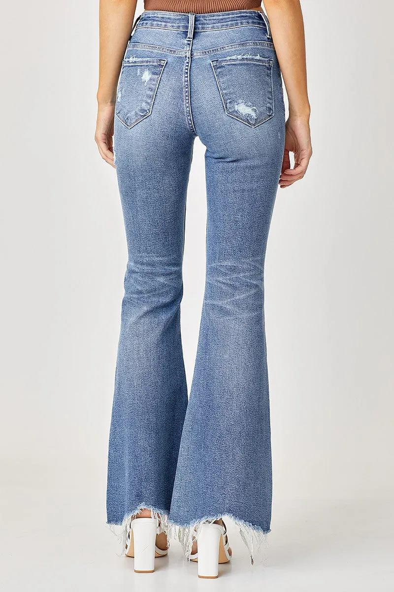 Medium Wash Flare Leg Jeans