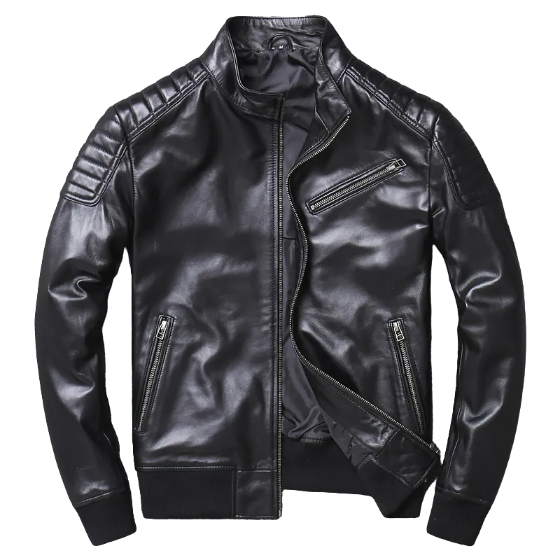 Mens Jack Genuine Lambskin Leather Bomber Jacket