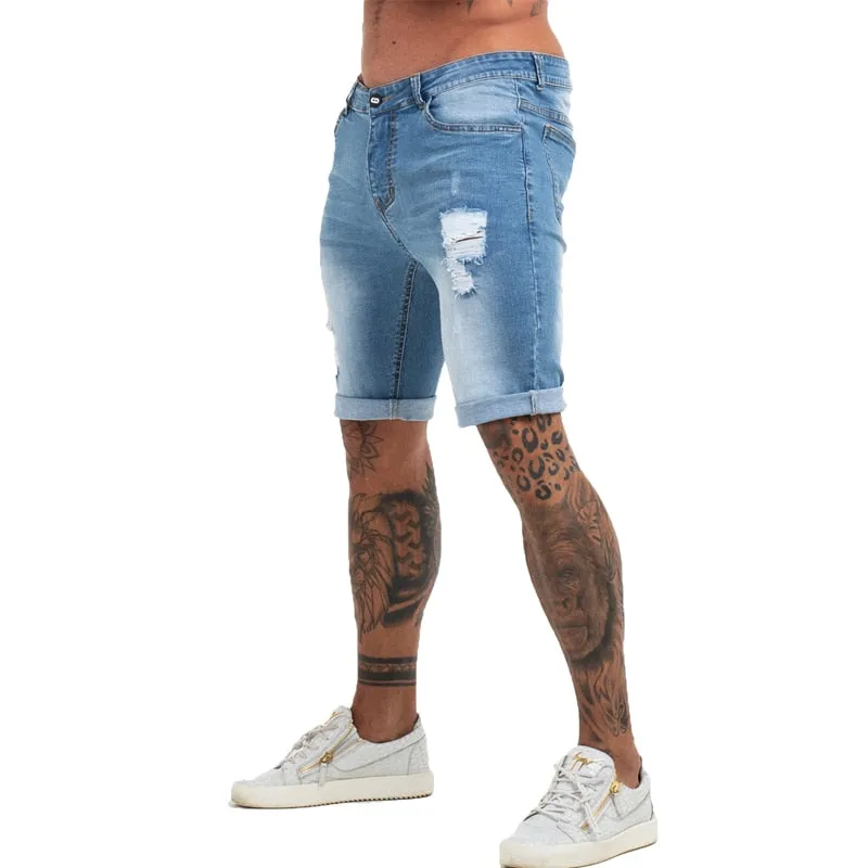 Mens Shorts Jeans Denim Shorts Black High Waist Ripped Summer Jeans Shorts For Men Brand Plus Size Casual Streetwear dk03