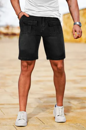 Men's Stretch Denim Short - Black