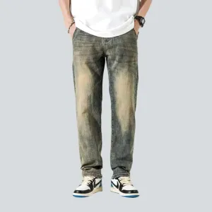 Men's whiskered jeans