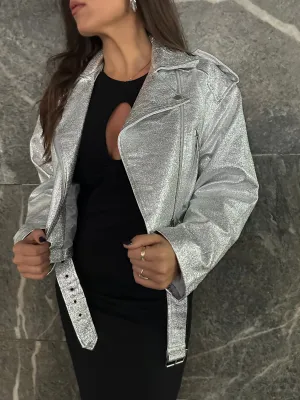 Metallic Crop Jacket