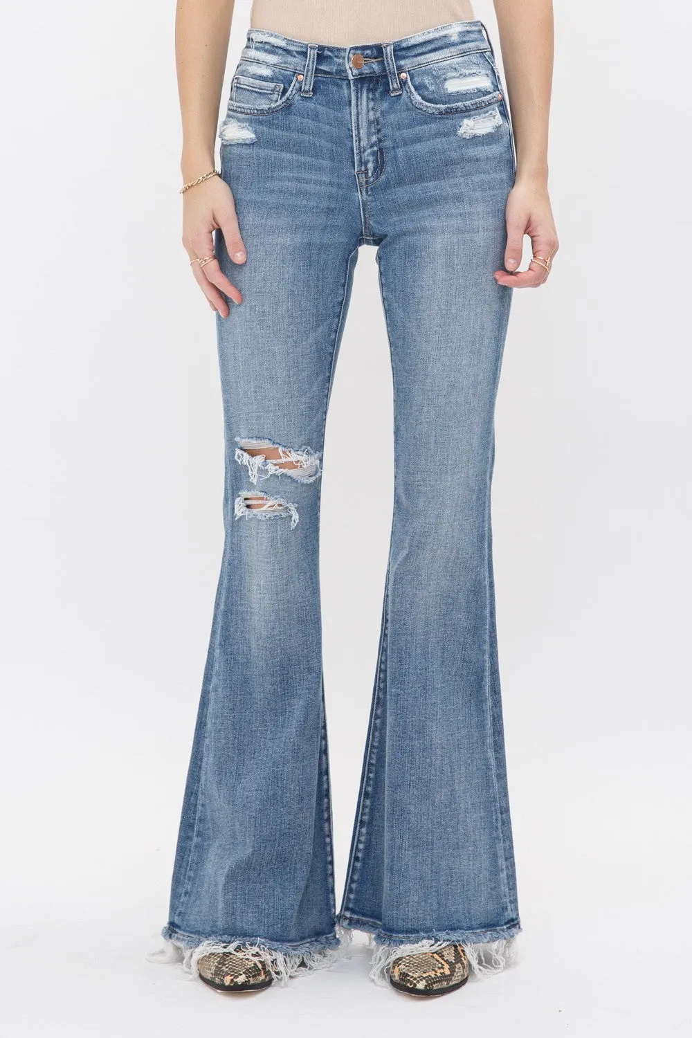 MID RISE SUPER FLARE MICA JEANS