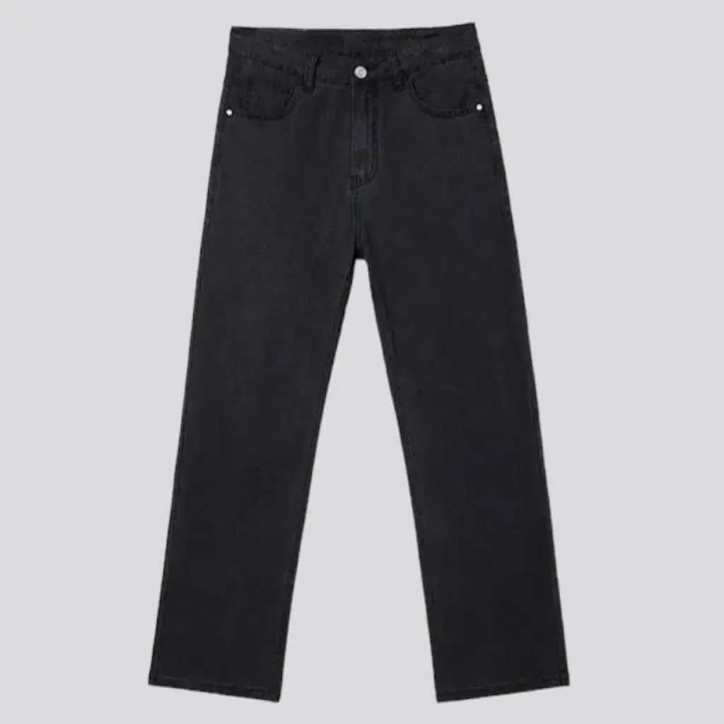 Monochrome men's straight jeans