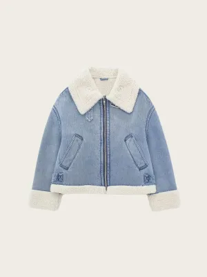 Nashley Sherpa-Lined Denim Jacket