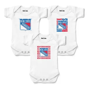 New York Rangers 3-Pack Bodysuits