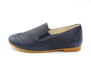 Or Kideas  Navy Wingtip Slip On 24012-or