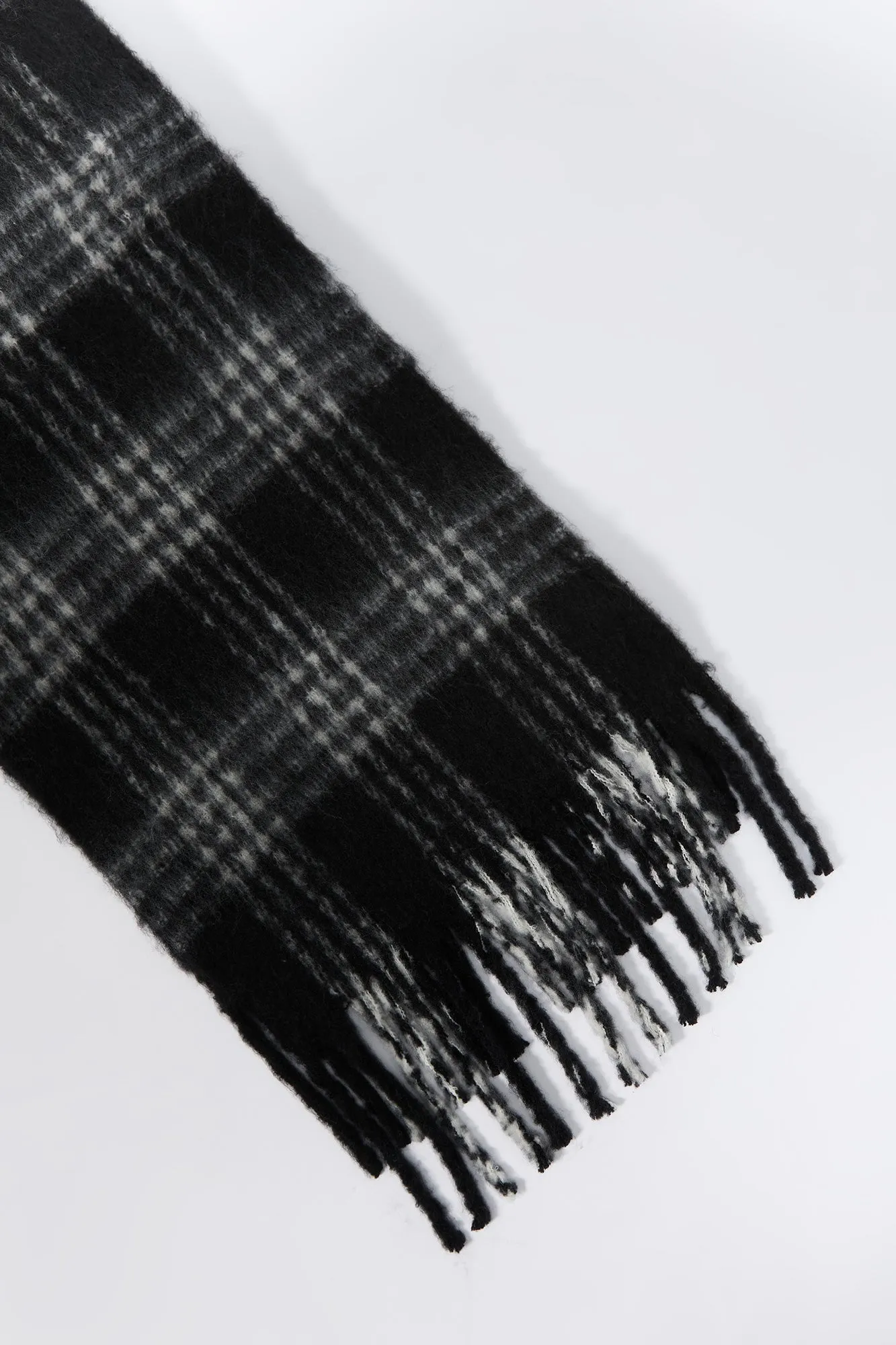 Plaid Knit Scarf