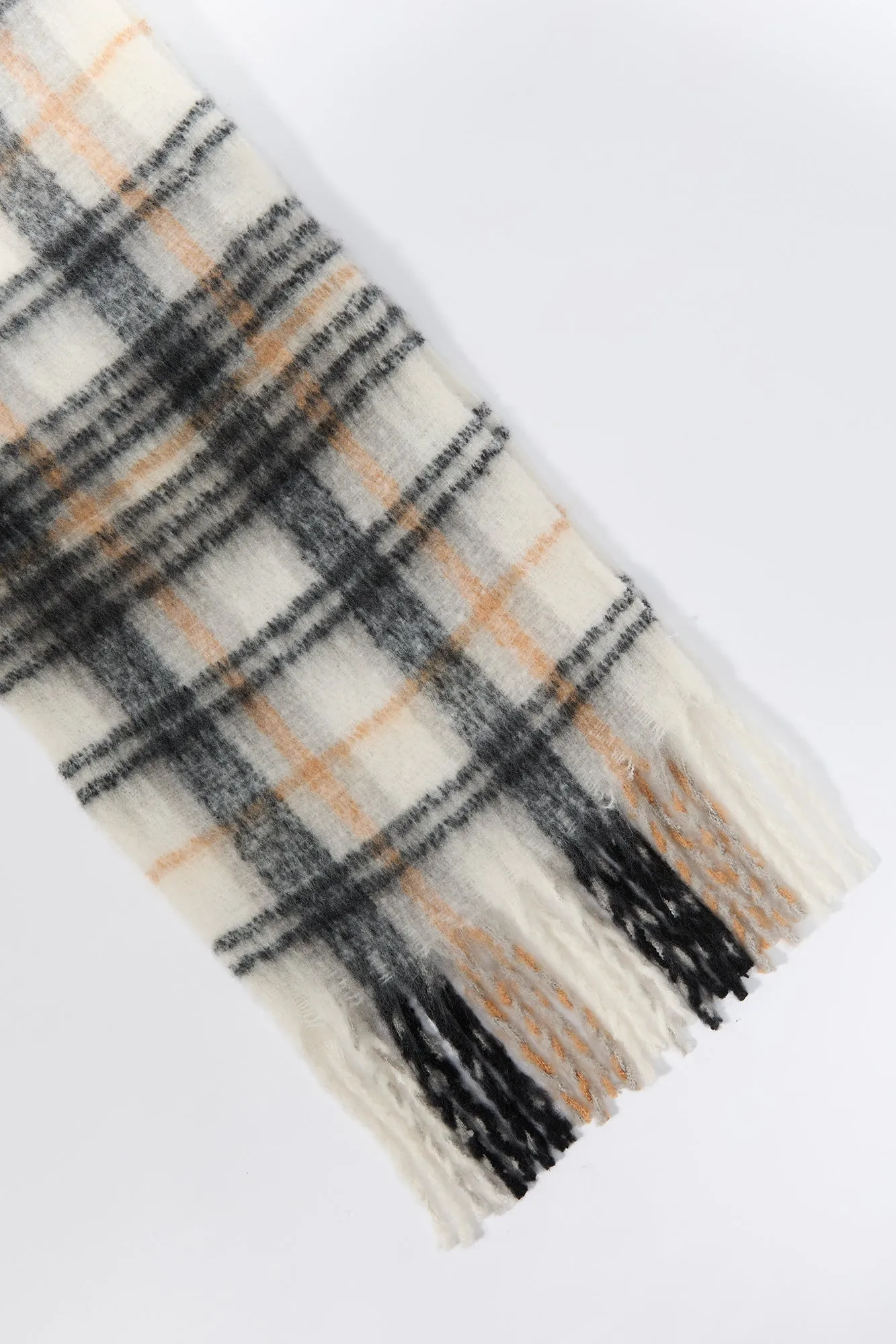 Plaid Knit Scarf