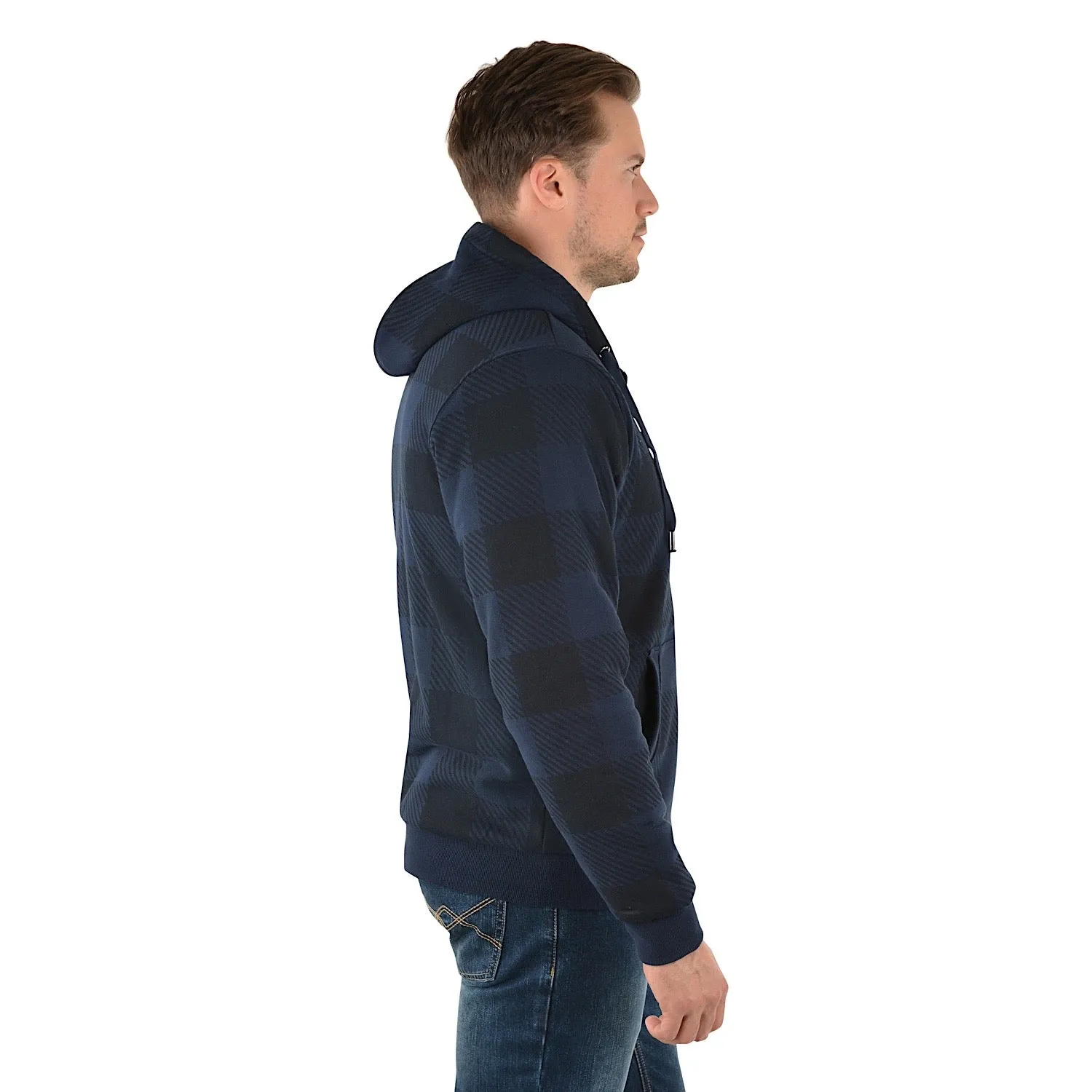 Pure Western Men's Tonkin Zip Through Hoodie-Navy