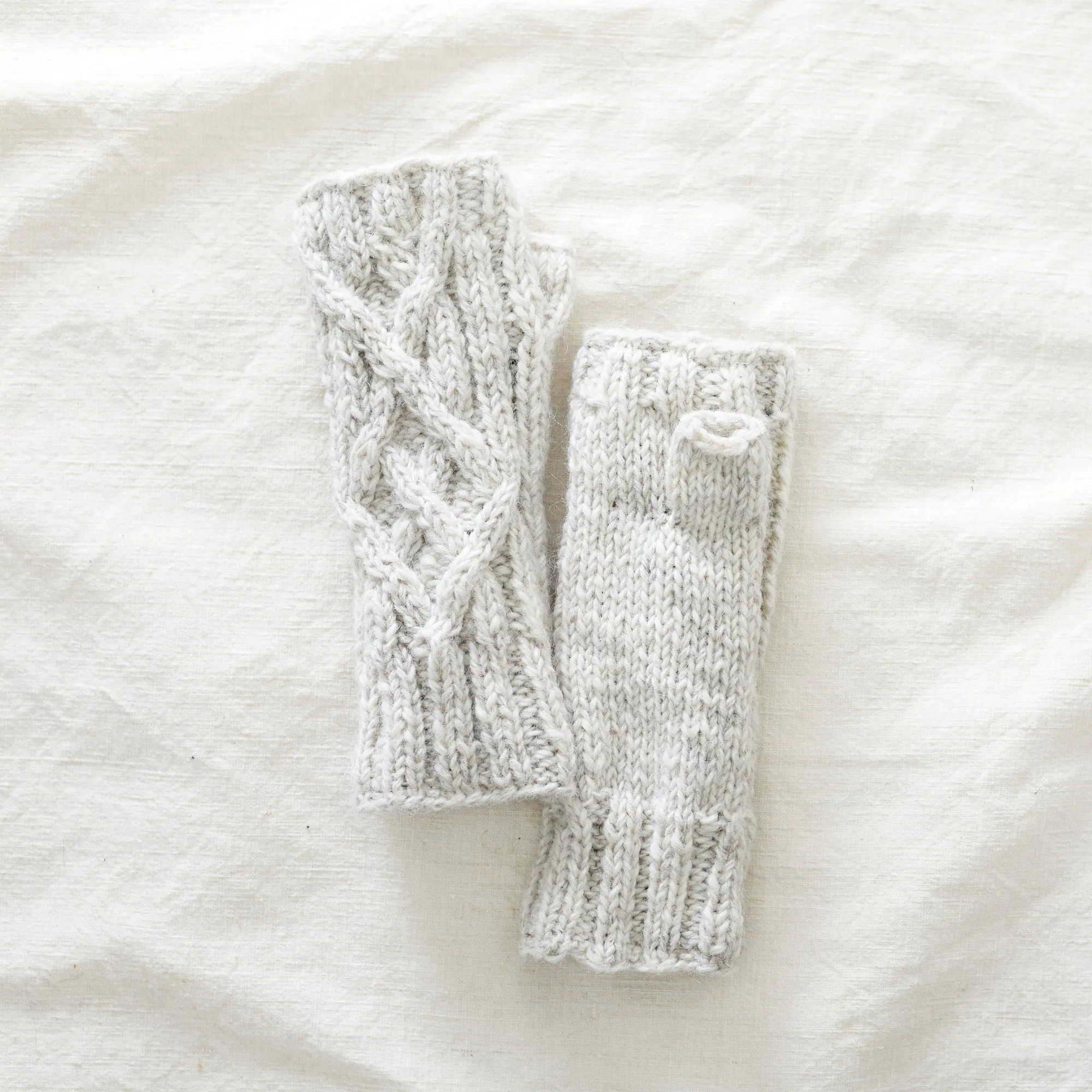 RAJA Cable Knit Wool Lined Wristwarmer Gloves (WS)