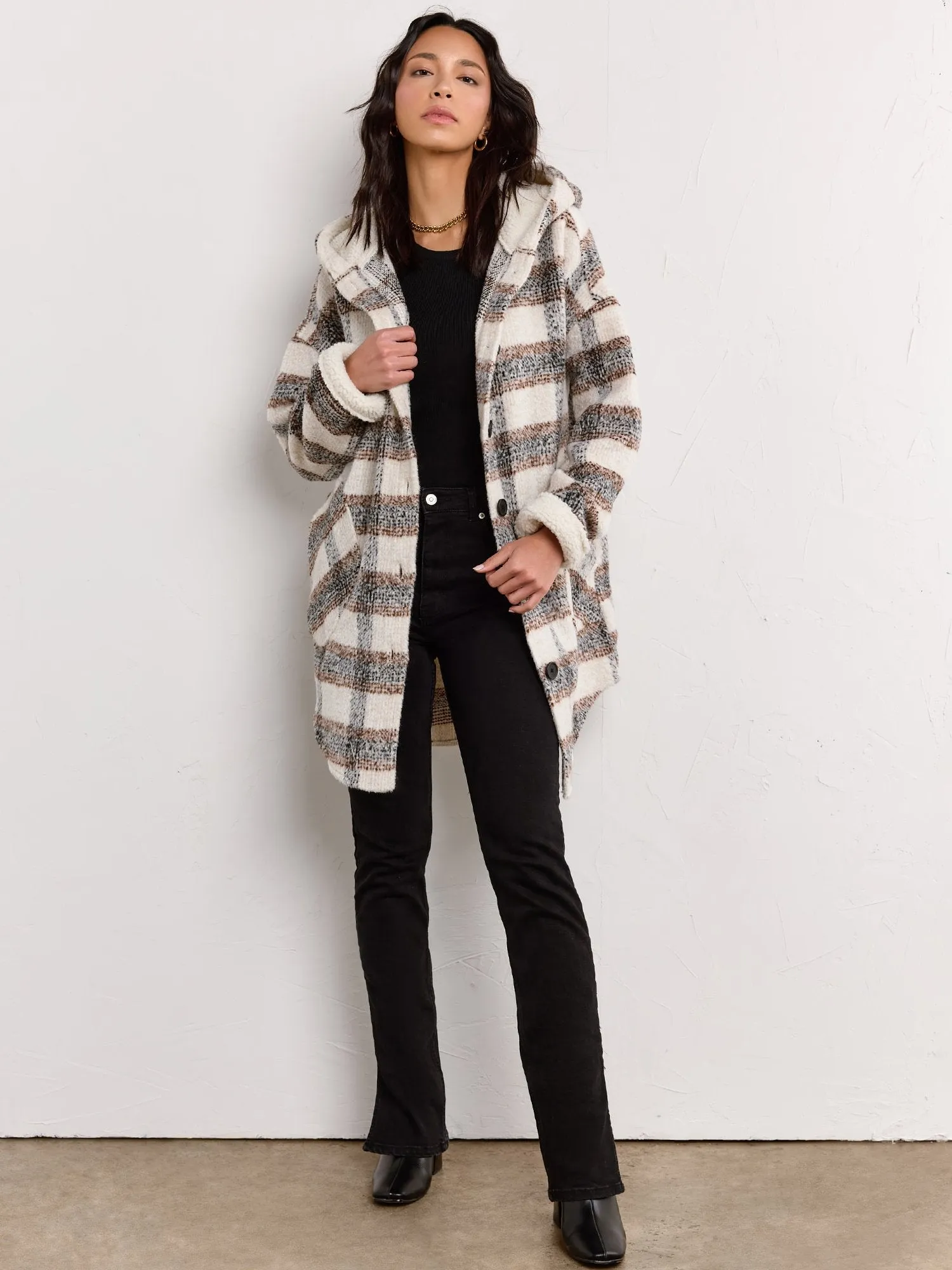 RD Style Long-Sleeve Sherpa Hood Shacket - Brands We Love