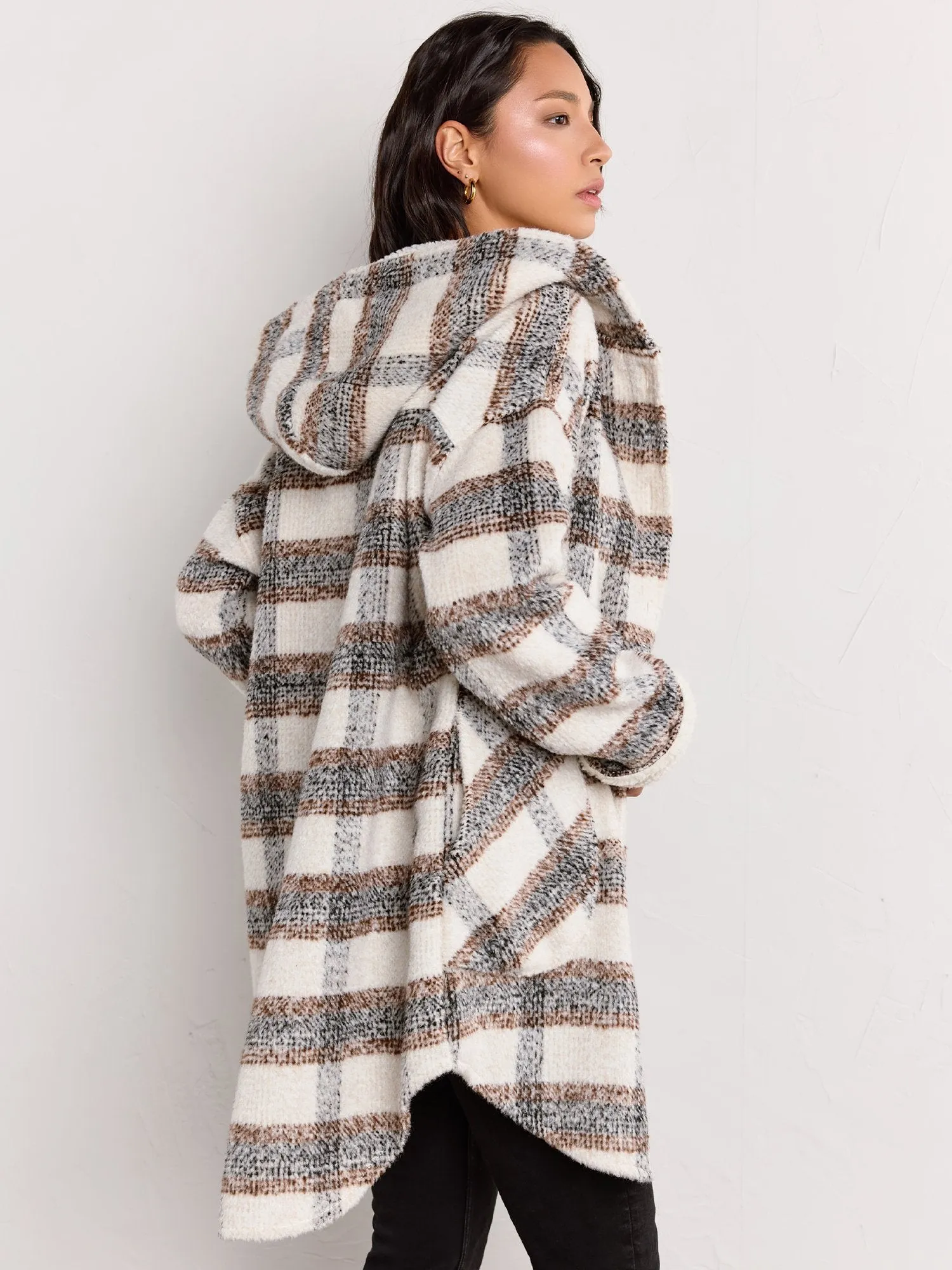 RD Style Long-Sleeve Sherpa Hood Shacket - Brands We Love