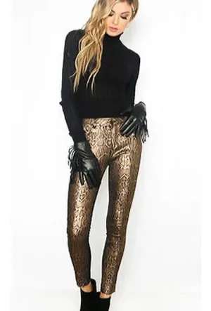 RESE - GOLD PYTHON PRINT JEANS