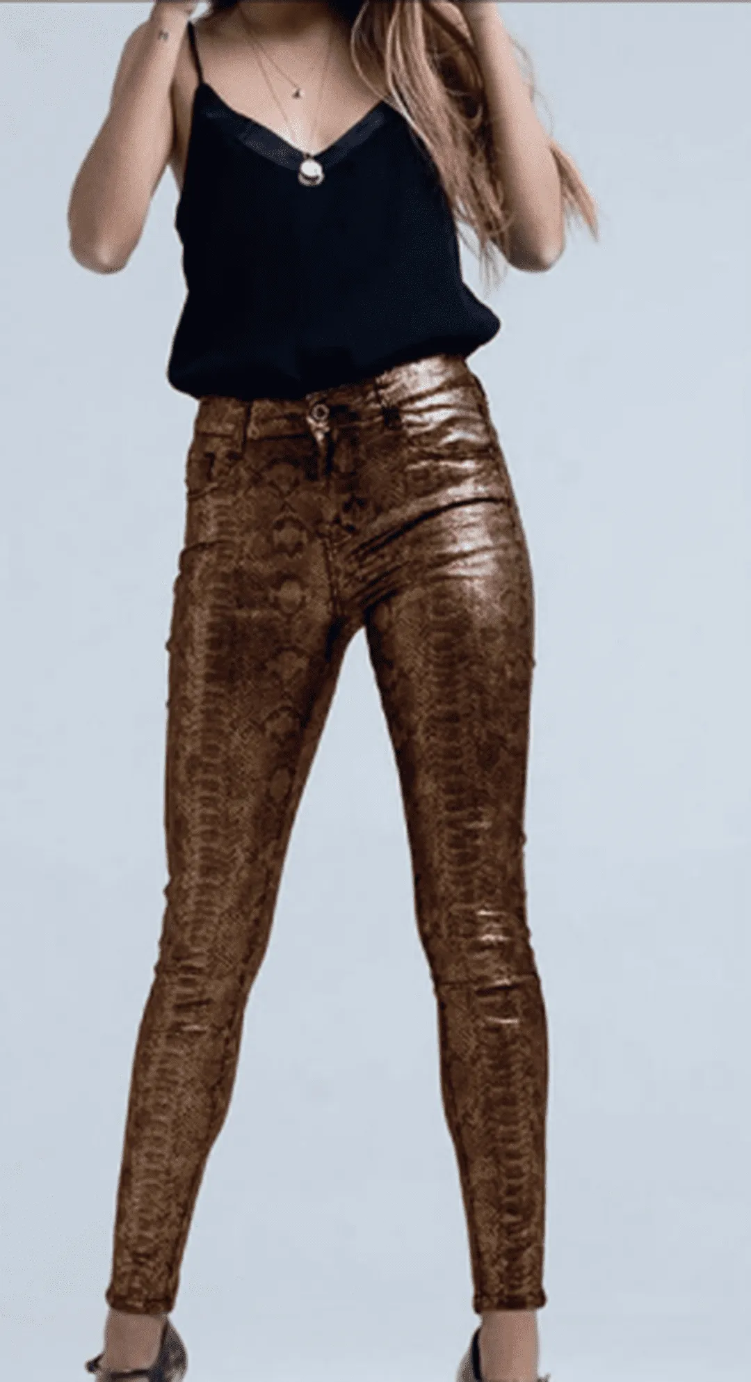 RESE - GOLD PYTHON PRINT JEANS