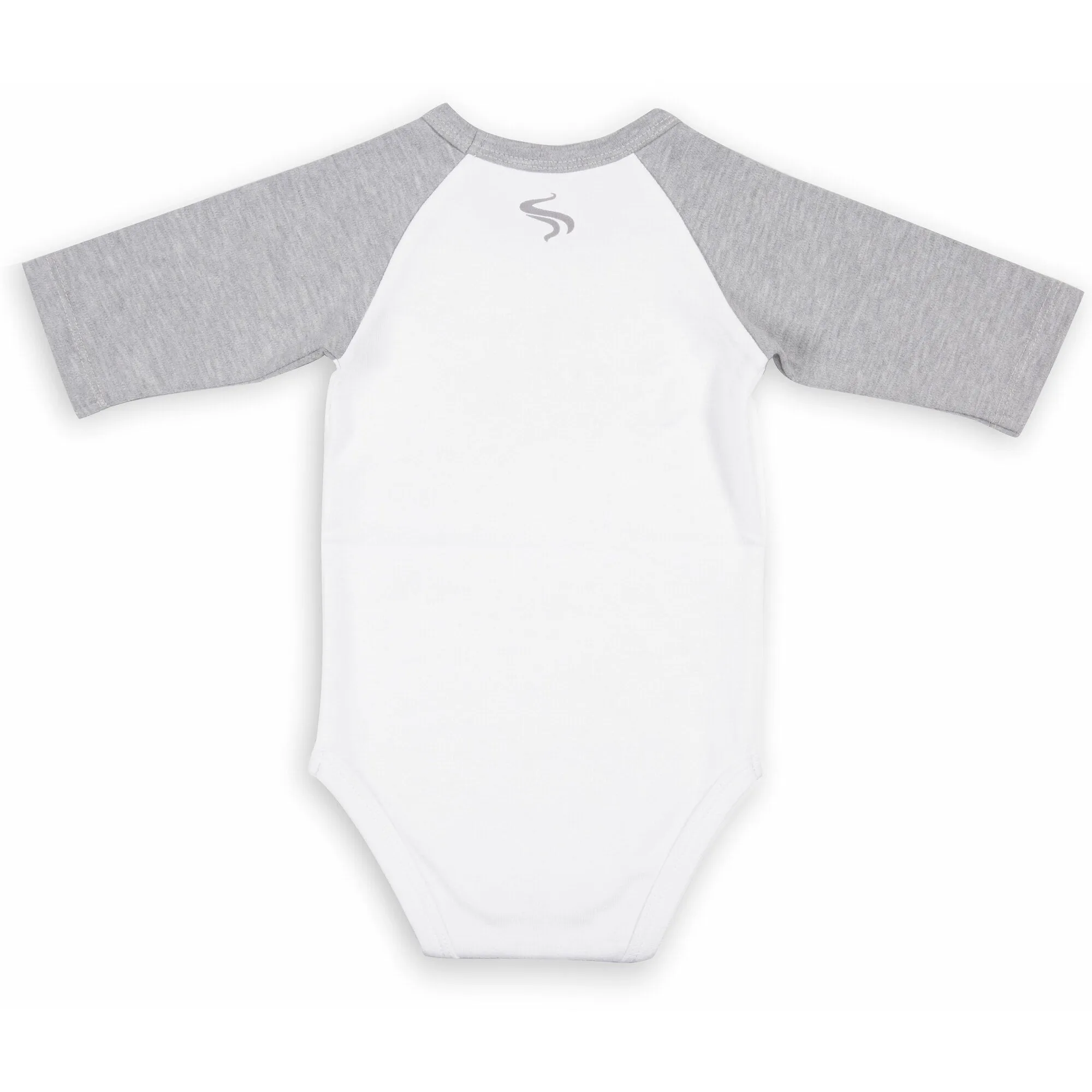 River Baby 3/4 Length Heather Gray Sleeve Onesie